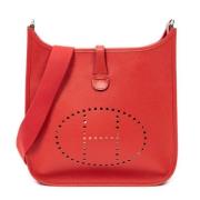 Pre-owned Leather shoulder-bags Hermès Vintage , Red , Dames