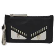 Pre-owned Leather wallets Fendi Vintage , Black , Dames