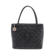 Pre-owned Leather chanel-bags Chanel Vintage , Black , Dames