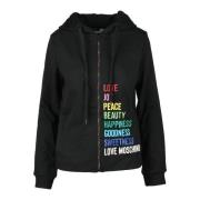 Katoenen Gebreide Trui Love Moschino , Black , Dames