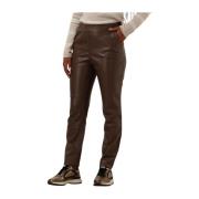 Taupe Pantalon voor Stijlvolle Outfits Moscow , Brown , Dames