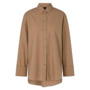 Zachte Koffieblouse, Stijlvol en Elegant Marc Cain , Brown , Dames