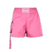 Casual Katoenmix Stretch Shorts Disclaimer , Pink , Dames