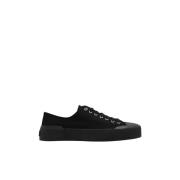 Zwarte Katoenen Veterschoenen Jil Sander , Black , Heren