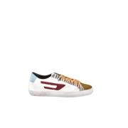 Leren Sneakers met Rubberen Zool Diesel , Multicolor , Heren