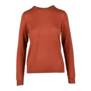 Cashmere Blend Gebreide Trui Maliparmi , Brown , Dames