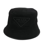 Pre-owned Cotton hats Prada Vintage , Black , Dames