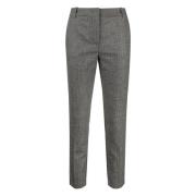 Elegante Grijze Wollen Broek Pinko , Gray , Dames