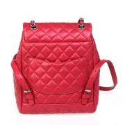 Pre-owned Leather chanel-bags Chanel Vintage , Red , Dames