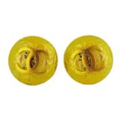 Pre-owned Metal chanel-jewelry Chanel Vintage , Yellow , Dames