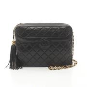 Pre-owned Leather chanel-bags Chanel Vintage , Black , Dames