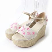 Pre-owned Fabric sandals Louis Vuitton Vintage , Pink , Dames