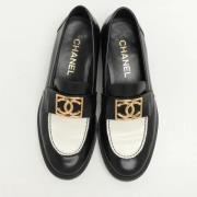 Pre-owned Leather flats Chanel Vintage , Black , Dames