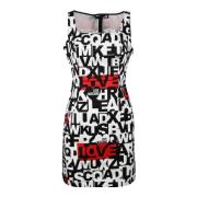 Damesjurk van katoenmix Love Moschino , Black , Dames