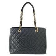 Pre-owned Leather chanel-bags Chanel Vintage , Black , Dames