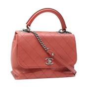 Pre-owned Leather chanel-bags Chanel Vintage , Pink , Dames