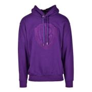 Katoenen Stijlvolle Sweater Family First , Purple , Heren