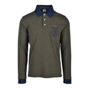 Katoenen Polo Shirt Aeronautica Militare , Green , Heren