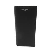 Pre-owned Leather wallets Saint Laurent Vintage , Black , Heren