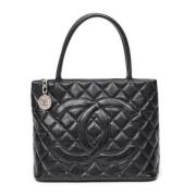 Pre-owned Leather chanel-bags Chanel Vintage , Black , Dames