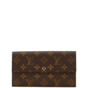 Pre-owned Leather wallets Louis Vuitton Vintage , Brown , Dames