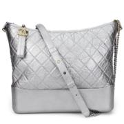 Pre-owned Leather chanel-bags Chanel Vintage , Gray , Dames