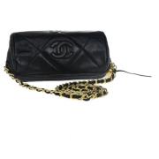 Pre-owned Leather chanel-bags Chanel Vintage , Black , Dames