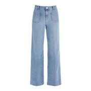 High-waisted Bardot jeans in denim Frame , Blue , Dames