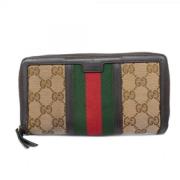 Pre-owned Canvas wallets Gucci Vintage , Brown , Dames