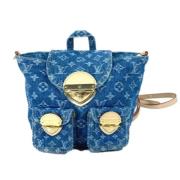 Pre-owned Canvas shoulder-bags Louis Vuitton Vintage , Blue , Dames