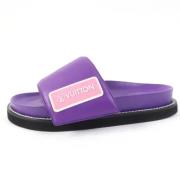 Pre-owned Leather sandals Louis Vuitton Vintage , Purple , Dames