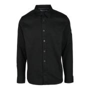 Katoen Elastaan Shirt Calvin Klein Jeans , Black , Heren