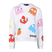 Katoenen sweatshirt Dsquared2 , White , Heren