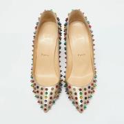 Pre-owned Leather heels Christian Louboutin Pre-owned , Beige , Dames