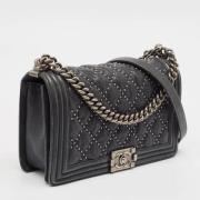 Pre-owned Leather chanel-bags Chanel Vintage , Black , Dames