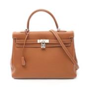 Pre-owned Leather handbags Hermès Vintage , Brown , Dames