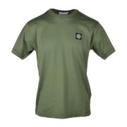 Katoenen T-shirt met unieke stijl Stone Island , Green , Heren