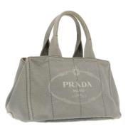 Pre-owned Canvas prada-bags Prada Vintage , Gray , Dames