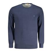 Blauwe Katoenen Geborduurde Sweater Timberland , Blue , Heren