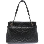 Pre-owned Leather chanel-bags Chanel Vintage , Black , Dames