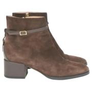 Pre-owned Suede boots Sergio Rossi Pre-owned , Brown , Dames