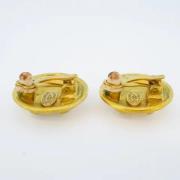 Pre-owned Fabric earrings Chanel Vintage , Yellow , Dames