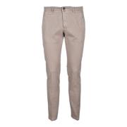 Casual Katoen Elastaan Broek Briglia , Beige , Heren