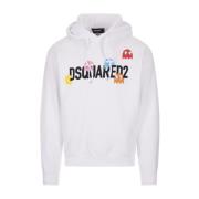 Witte Pac-Man Hoodie Dsquared2 , White , Heren