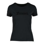 Laminar Katoenen T-shirt Herno , Black , Dames