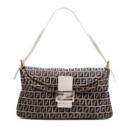 Pre-owned Canvas shoulder-bags Fendi Vintage , Blue , Dames