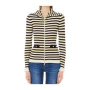 Witte Cardigan Sweater Elegant Rits Liu Jo , Multicolor , Dames