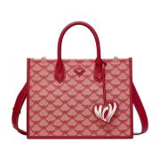 Hemel Tote Tas in Lauretos Jacquard MCM , Red , Dames