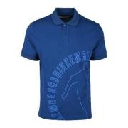 Katoen Elastaan Polo Shirt Bikkembergs , Blue , Heren