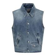 Denim Vest Givenchy , Blue , Heren